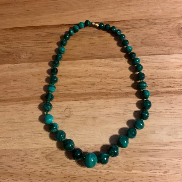 malachite Jewelry - Malachite Necklace 18 in